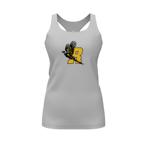 [CUS-DFW-RCBK-PER-GRY-FYS-LOGO1] Decker Racerback Tank Top (Female Youth S, Gray, Logo 1)