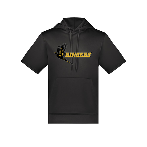 [6871.080.S-LOGO2] Men's Dri Fit Short Sleeve Hoodie (Adult S, Black, Logo 2)