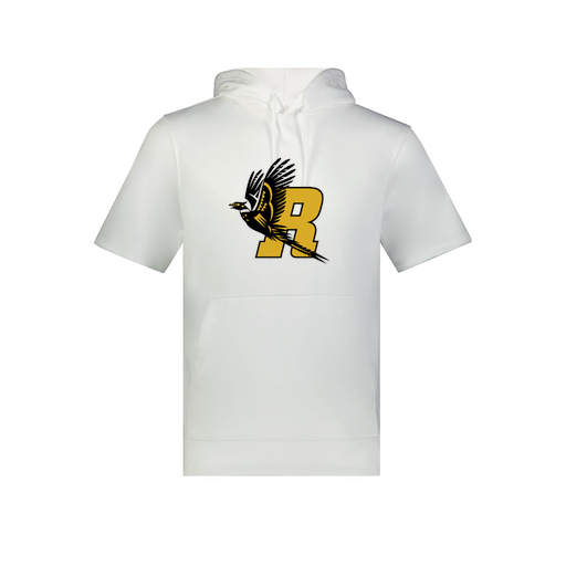 [6871.005.S-LOGO1] Men's Dri Fit Short Sleeve Hoodie (Adult S, White, Logo 1)