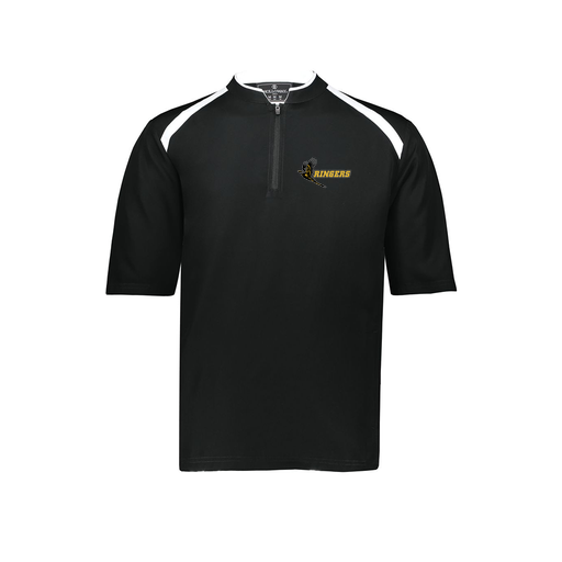 [229581-AS-BLK-LOGO2] Men's Dugout Short Sleeve Pullover (Adult S, Black, Logo 2)