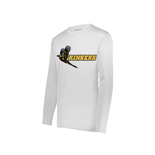 [222822.005.XS-LOGO2] Men's LS Smooth Sport Shirt (Adult XS, White, Logo 2)