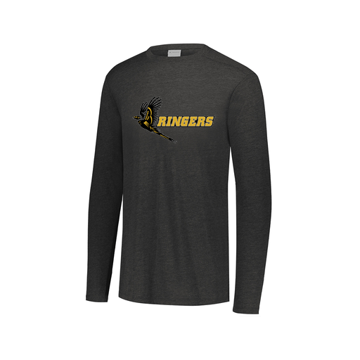 [FTLCUBBK-AXS-LOGO2] Decker Men's Tri-Blend T-Shirt - Long Sleeve (Adult XS, Black, Logo 2)