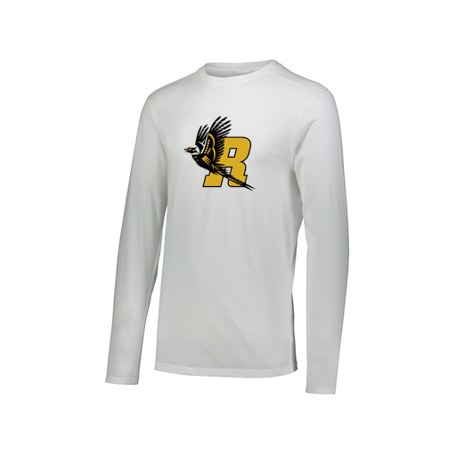 [FTLCUBWH-AXS-LOGO1] Decker Men's Tri-Blend T-Shirt - Long Sleeve (Adult XS, White, Logo 1)