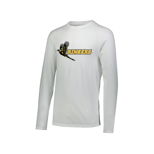 [FTLCUBWH-AXS-LOGO2] Decker Men's Tri-Blend T-Shirt - Long Sleeve (Adult XS, White, Logo 2)