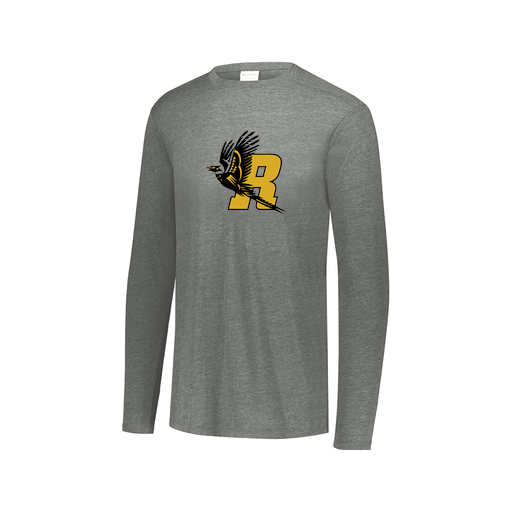 [FTLCUBGY-AXS-LOGO1] Decker Men's Tri-Blend T-Shirt - Long Sleeve (Adult XS, Gray, Logo 1)