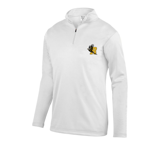 [DFW-FFQZ-WHT-AS-LOGO1] Decker Men's FlexFleece 1/4 Zip (Adult S, White, Logo 1)