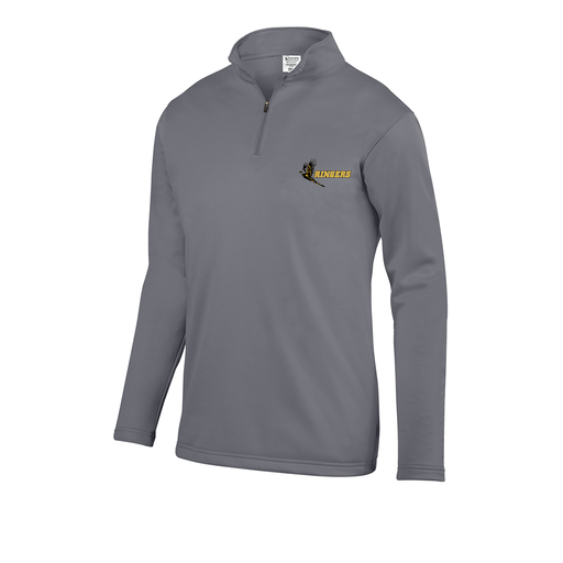 [FOLQFFGY-AS-LOGO2] Decker Men's FlexFleece 1/4 Zip (Adult S, Gray, Logo 2)