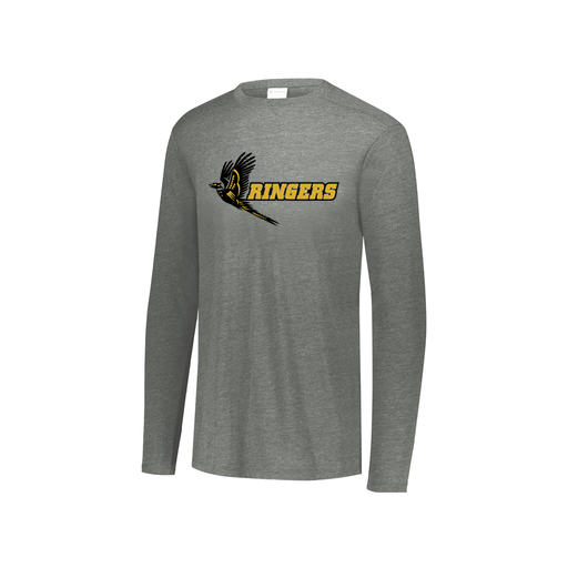 [FTLCUBGY-YS-LOGO2] Decker Youth Tri-Blend T-Shirt - Long Sleeve (Youth S, Gray, Logo 2)