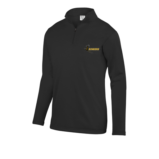 [5508.080.S-LOGO2] Decker Youth FlexFleece 1/4 Zip (Youth S, Black, Logo 2)