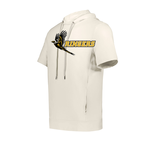 [222605-WHT-YS-LOGO2] YOUTH VENTURA SOFT KNIT SHORT SLEEVE HOODIE (Youth S, White, Logo 2)