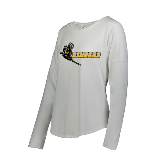 [FTLCUBWH-FAS-LOGO2] Decker Women's Tri-Blend T-Shirt - Long Sleeve (Female Adult S, White, Logo 2)