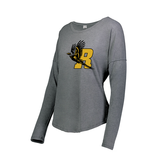 [FTLCUBGY-FAS-LOGO1] Decker Women's Tri-Blend T-Shirt - Long Sleeve (Female Adult S, Gray, Logo 1)